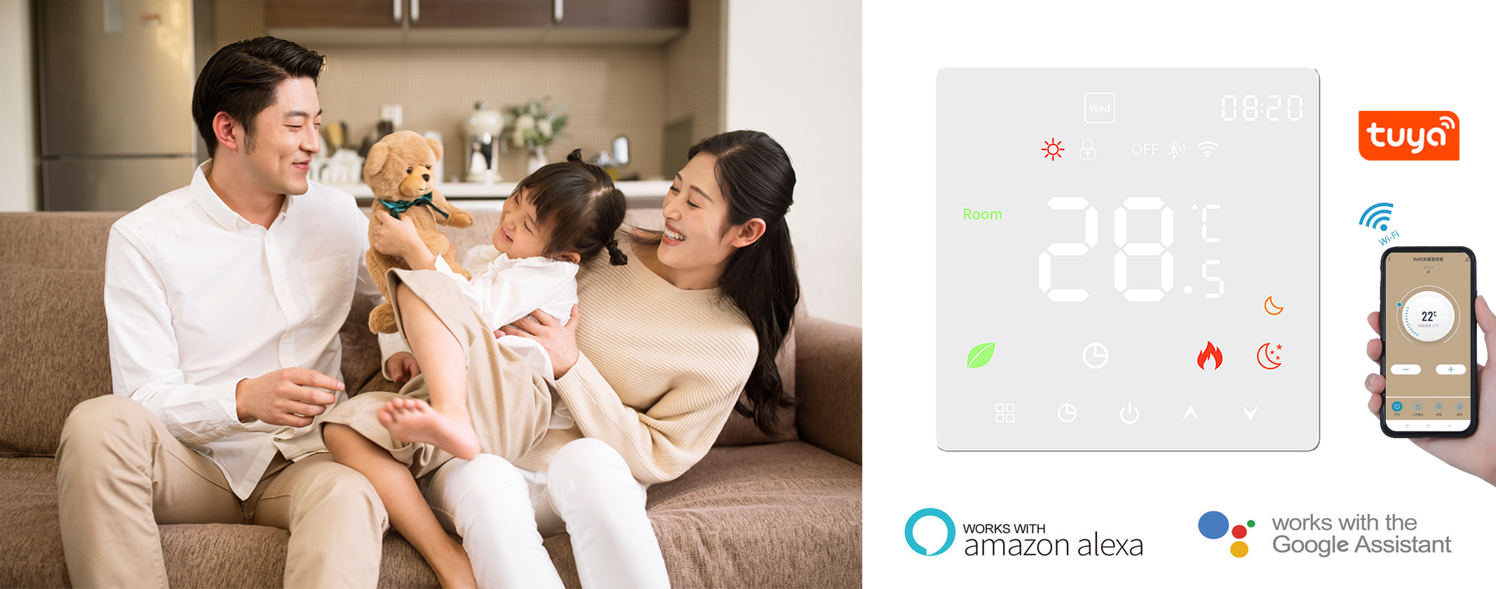 Smart heating thermostat