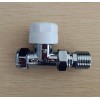 2 way straight radiator valve brass valve finished chromium