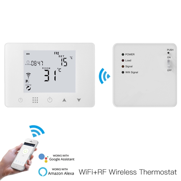 Smart Life APP Control Manifold Floor Heating Room Thermostat Wifi Wireless With RF Receiver For Water Boiler Heating