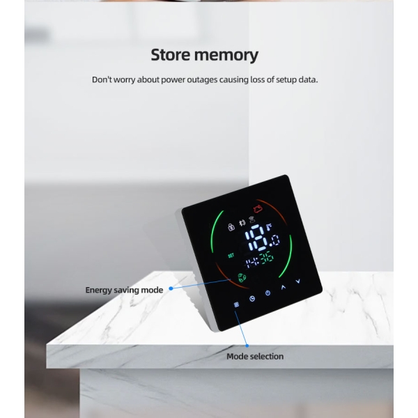 ST-T2 Color display WiFi thermostat for floor heating or infrared heating 3A 16A
