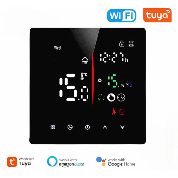 ST-T1 WiFi heating thermostat for heating system with LED color display 3A 16A